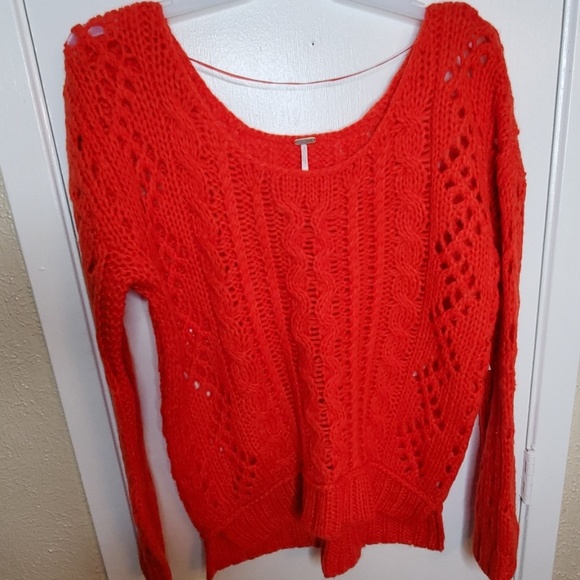 Free People Sweaters - Free People Wildfire Red Bulky Sweater Free People Sweaters - Free People Wildfire Red Bulky Sweater